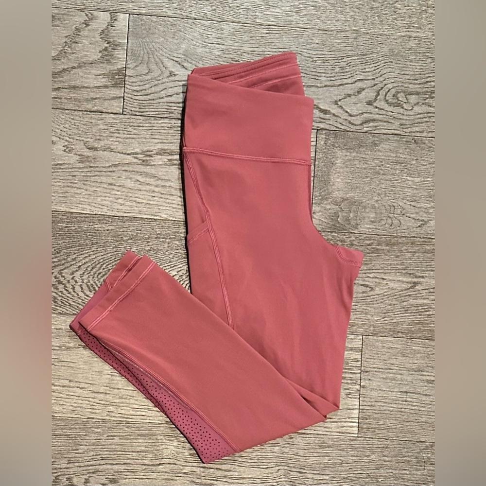 Lululemon Ready To Race Crop *21" Moss Rose Size 4